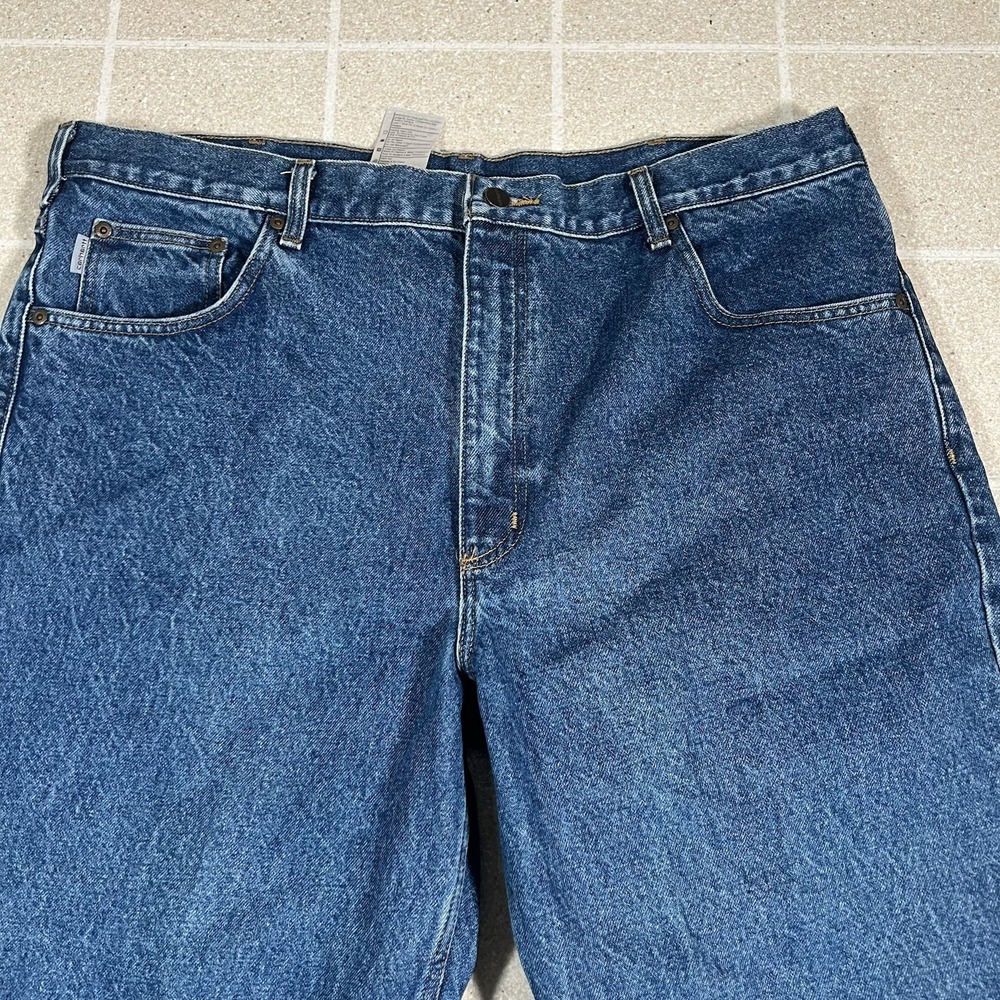 Carhartt Jeans 38x29 Mens 100% Cotton Tapered Leg B17DST Workwear - Picture 5 of 10